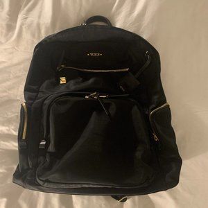 Tumi Carson Backpack - Black w/ Gold Hardware